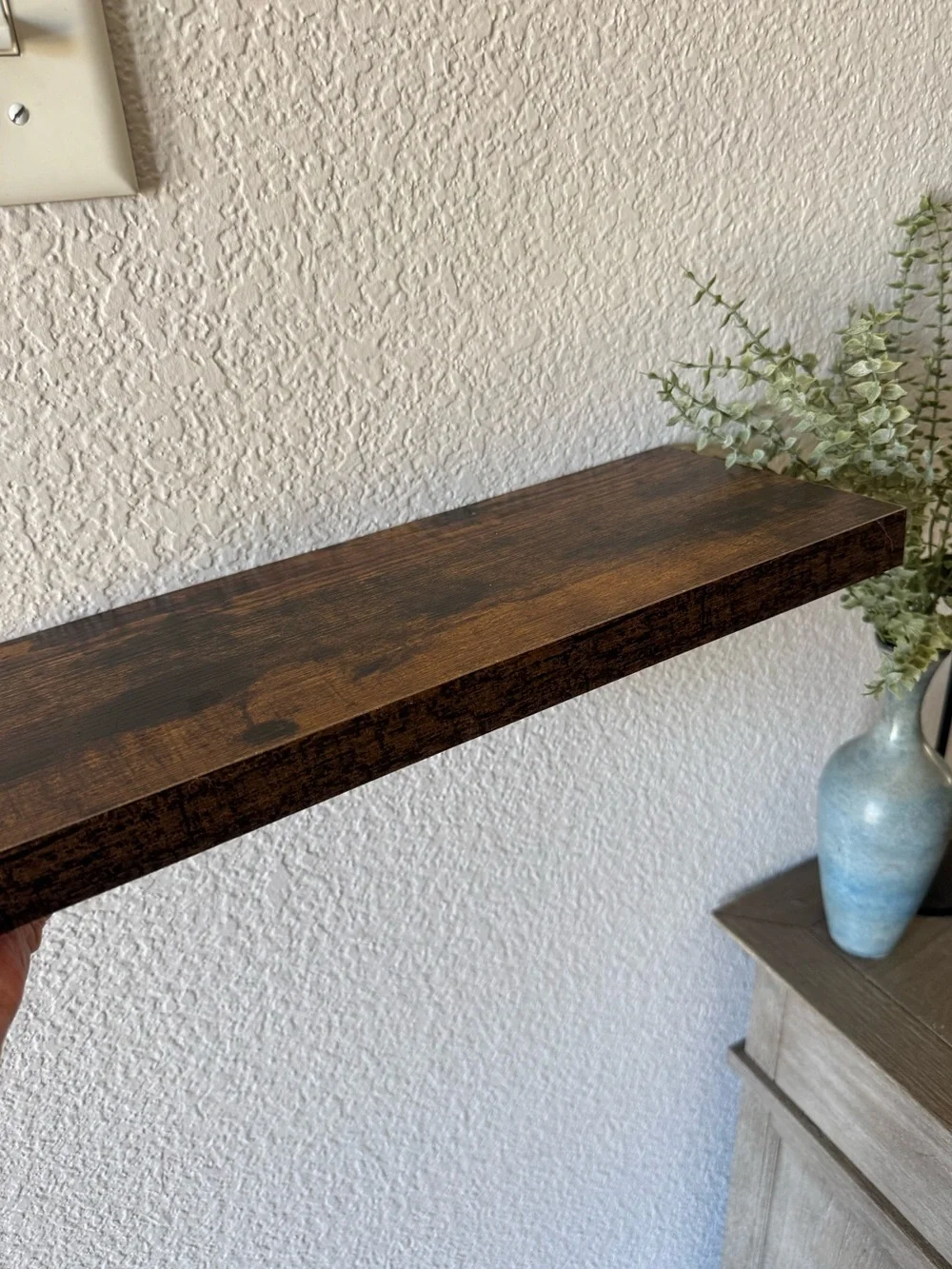 Floating Wood Look Wall Shelf